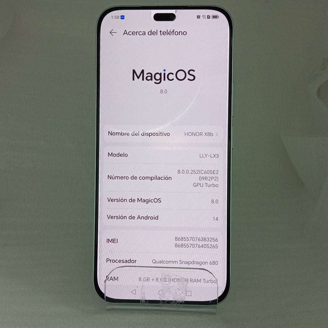 CELULAR HONOR X8B LLY-LX3 (2023) 512 GB 8 GB RAM (SEMINUEVO)