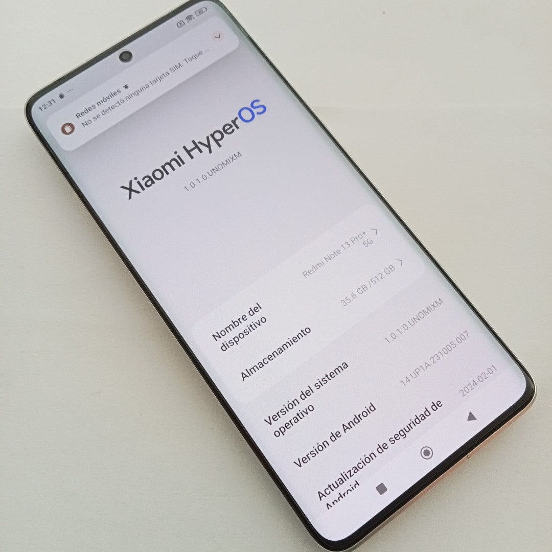 CELULAR XIAOMI REDMI NOTE 13 PRO+ 5G 23090RA98G (2023) 512 GB 16 GB RAM (SEMINUEVO)