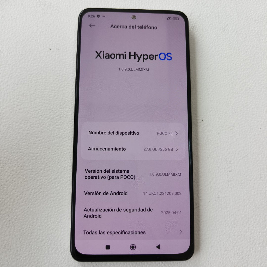 CELULAR XIAOMI POCO F4 22021211RG 256 GB 8 GB RAM (SEMINUEVO)