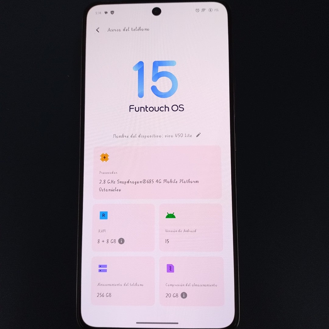 CELULAR VIVO V50 LITE V2441 (2025) 256 GB 8 GB RAM (SEMINUEVO)