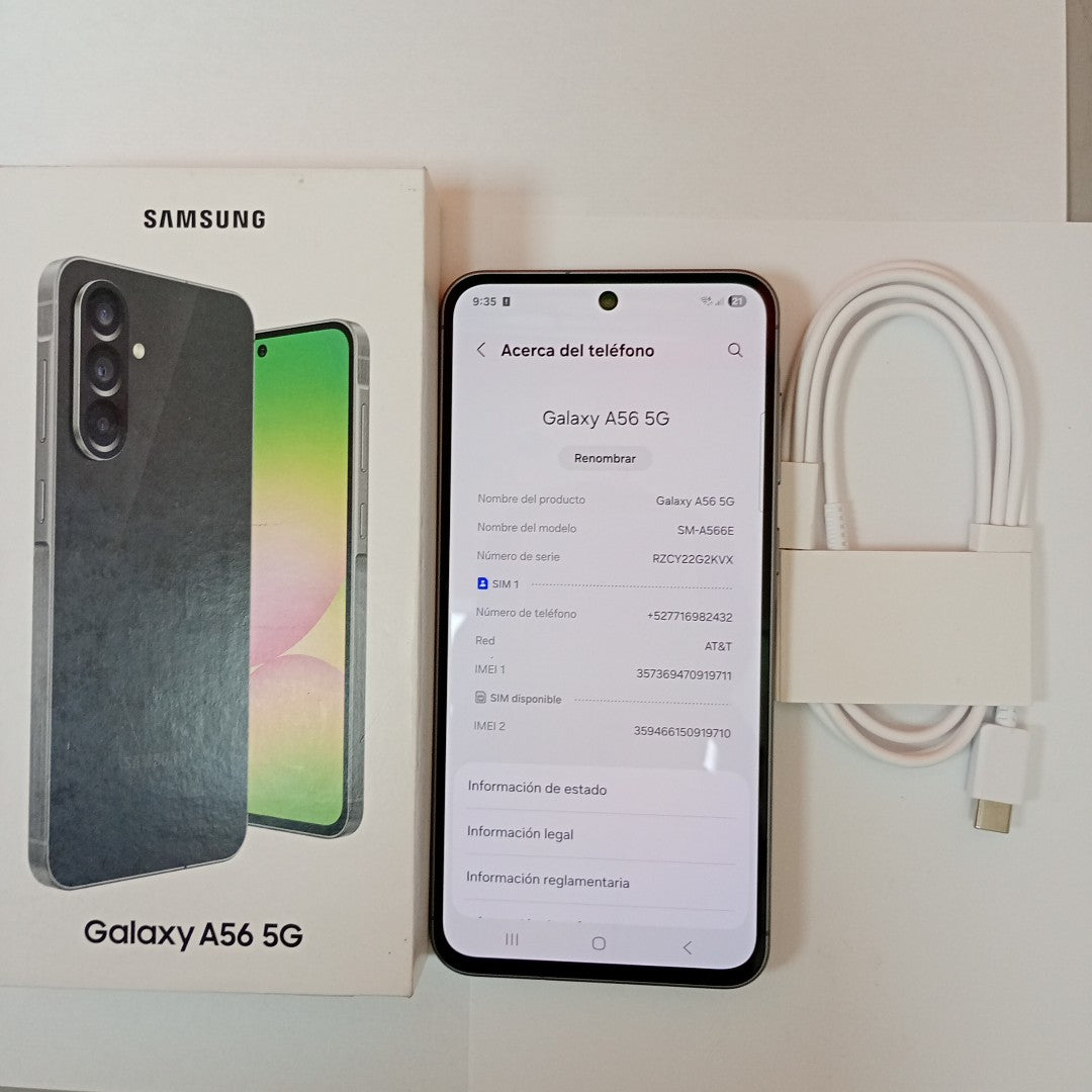 CELULAR SAMSUNG GALAXY A56 SM-A566E (2025) 256 GB 8 GB RAM (SEMINUEVO)
