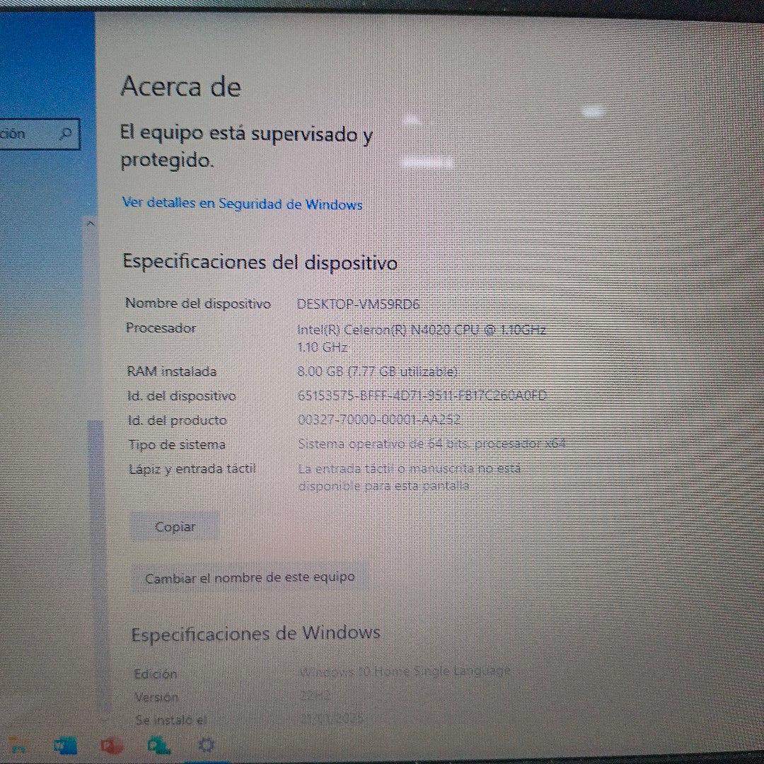 LAPTOP HP 14-CF2542LA (2022) 256 GB SSD 8 GB RAM (SEMINUEVO)