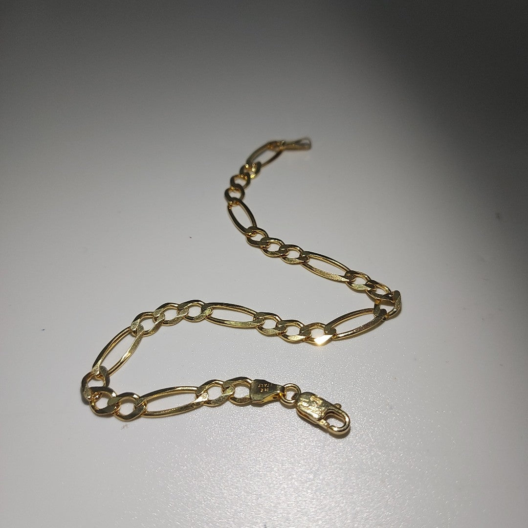 PULSERAS CABALLERO CARTIER 3*1 AMARILLA ORO 14K 6.4 (NUEVO)