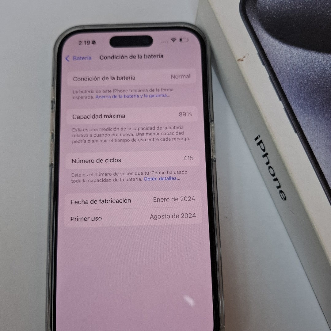 CELULAR APPLE IPHONE 15 PRO A3101 128 GB 8 GB RAM (SEMINUEVO)