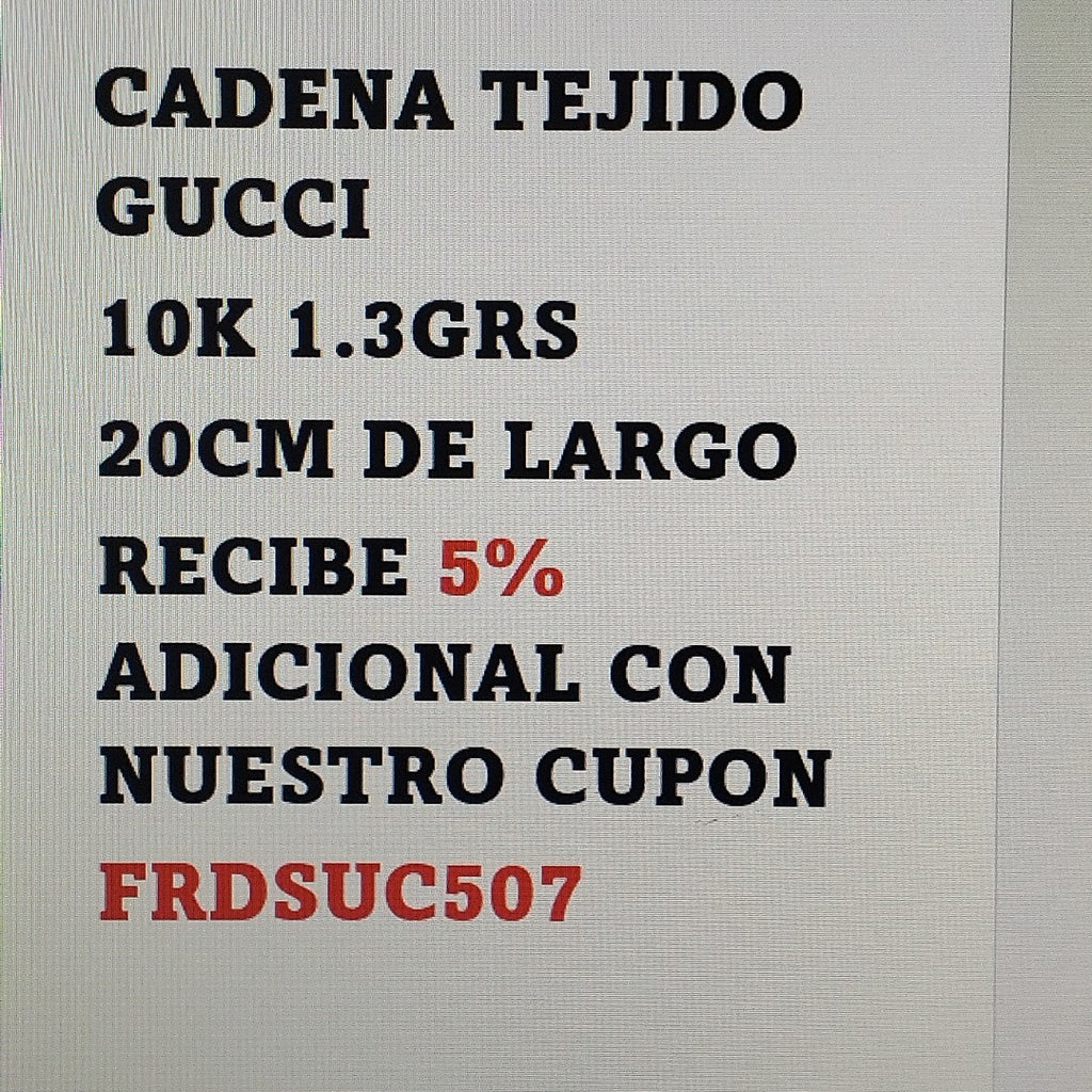 CADENA. ORO. 10 K 1.3 GRMS (SEMINUEVO)