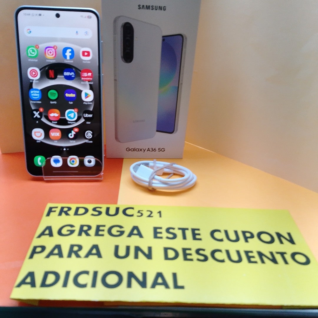 CELULAR SAMSUNG GALAXY A36 5G SM-A366E (2025) 128 GB 6 GB RAM (SEMINUEVO)
