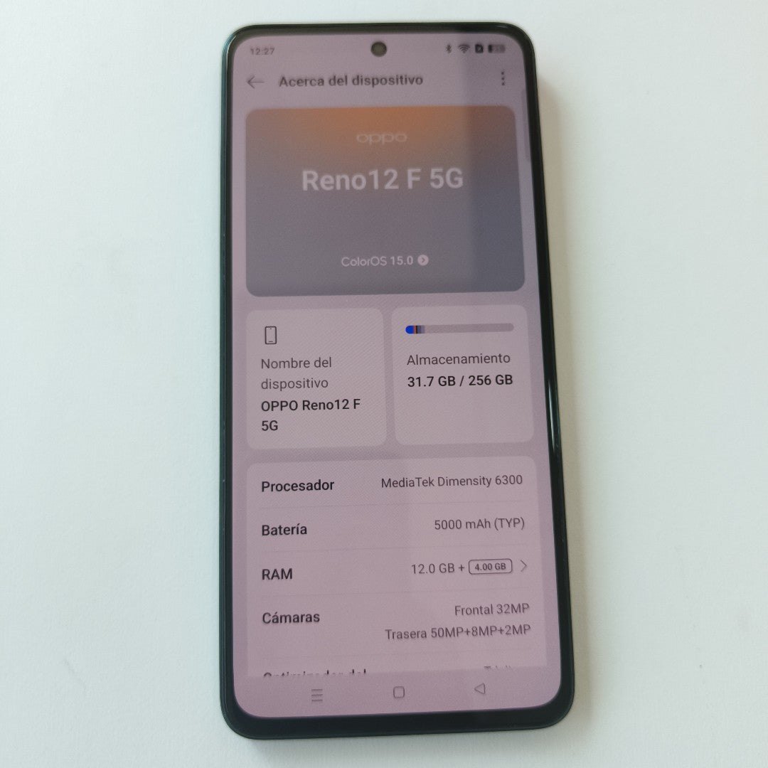 CELULAR OPPO  RENO 12F 5G CPH2637 256 GB 12 GB RAM (SEMINUEVO)