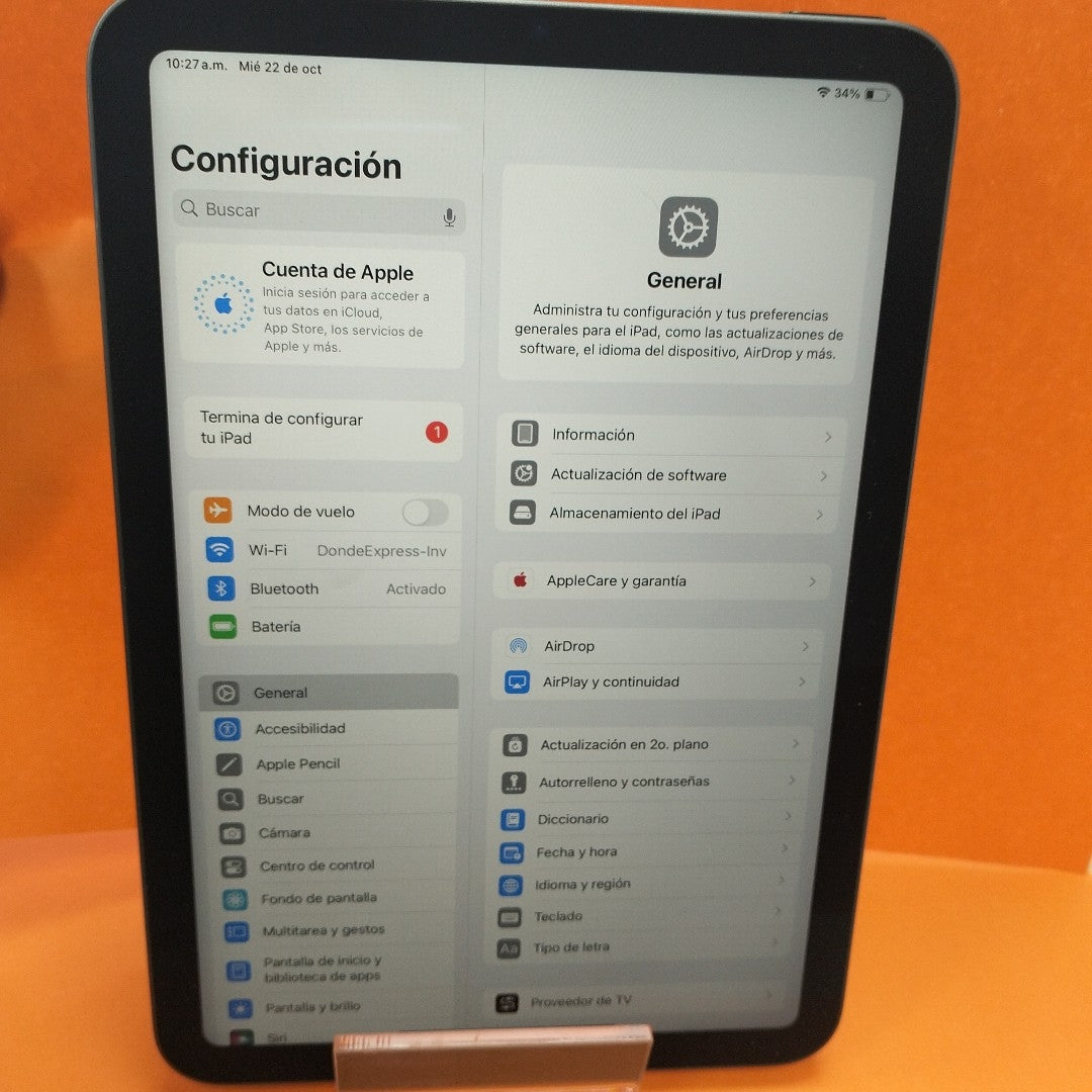 TABLETA APPLE IPAD MINI 6 A2567 256 GB 4 GB RAM (SEMINUEVO)