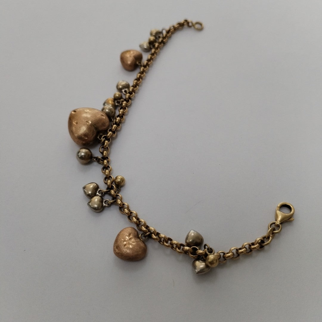PULSERA. ORO, ORO COMBINADO. 14 K 11.8 GRMS (SEMINUEVO)