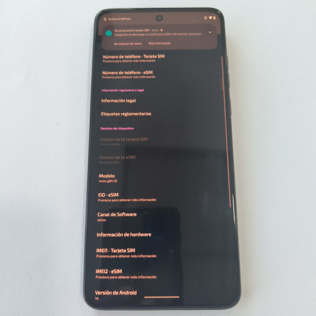 CELULAR MOTOROLA MOTO G84 XT2347-1 (2023) 256 GB 8 GB RAM (SEMINUEVO)