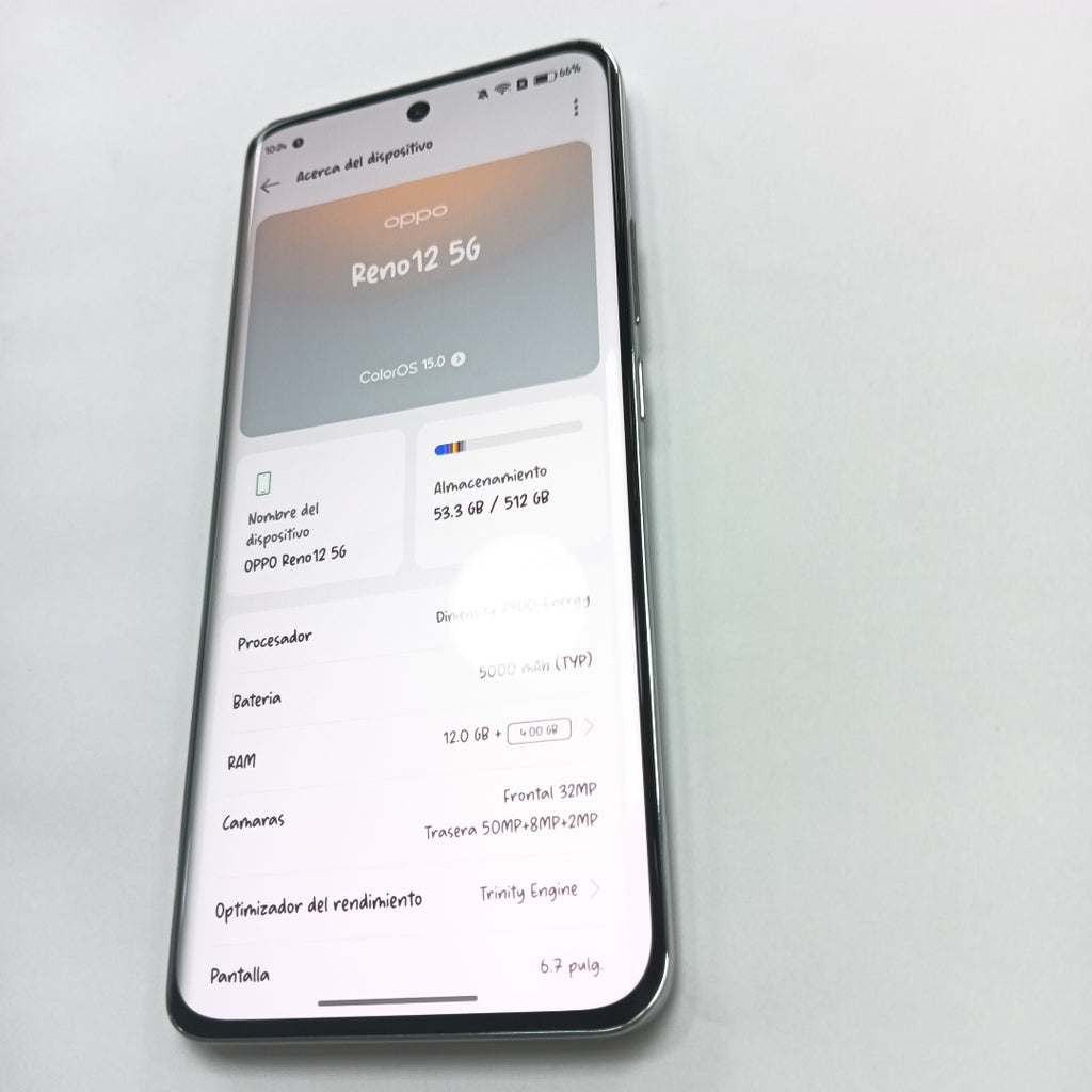 CELULAR OPPO   RENO12 5G CPH2625 (2024) 512 GB 12 GB RAM (SEMINUEVO)