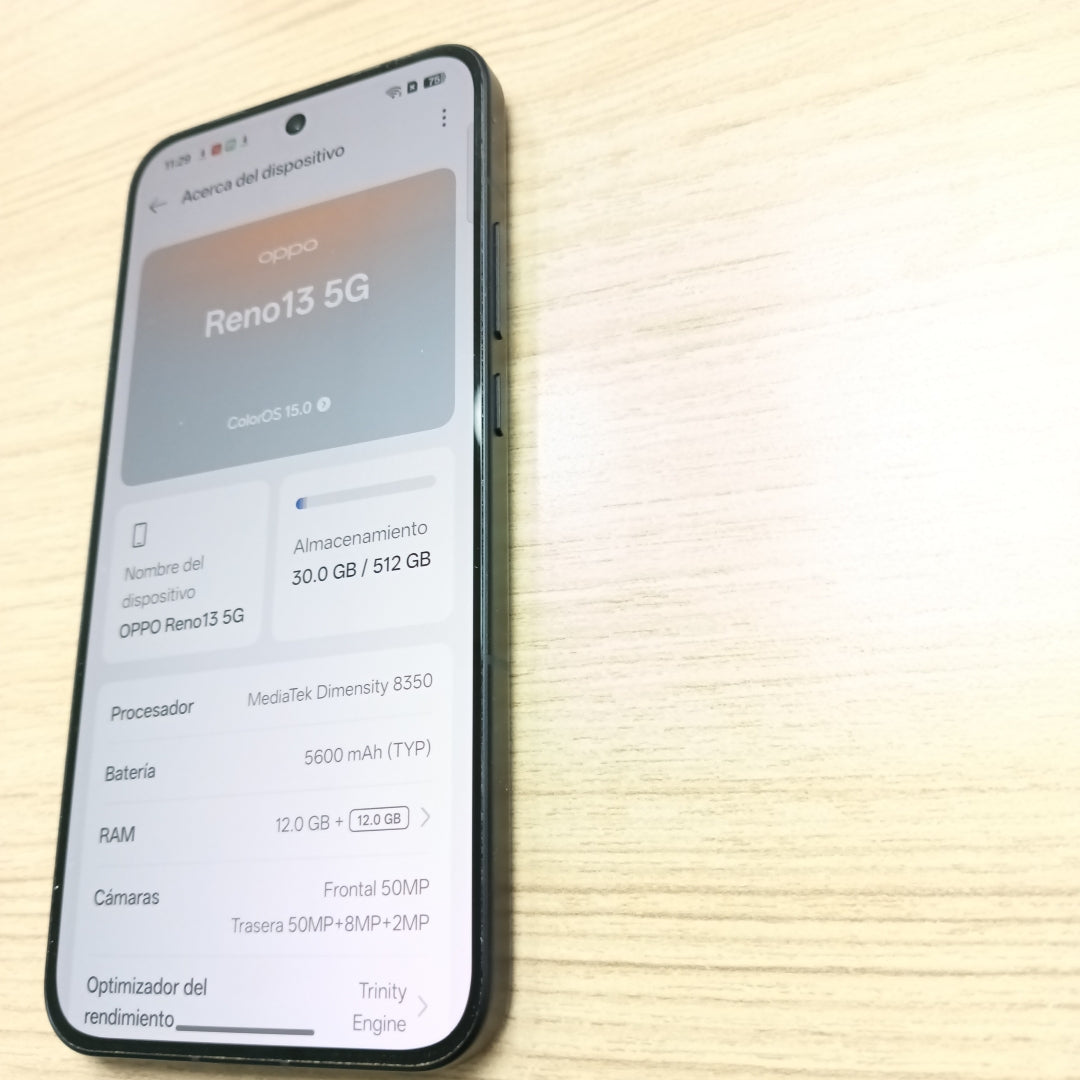 CELULAR OPPO  RENO13 5G CPH2689 (2024) 512 GB 12 GB RAM (SEMINUEVO)