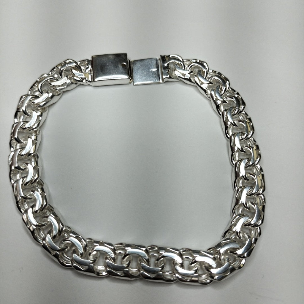 PULSERA TEJIDO ESPECIAL PLATA .925 35.3G (NUEVO)