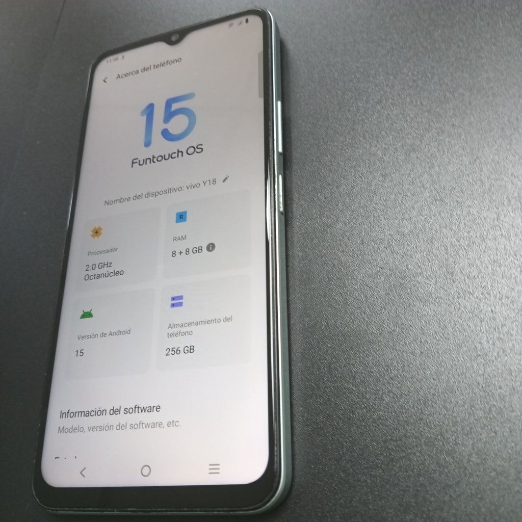 CELULAR VIVO Y18 V2333 256 GB 8 GB RAM (SEMINUEVO)