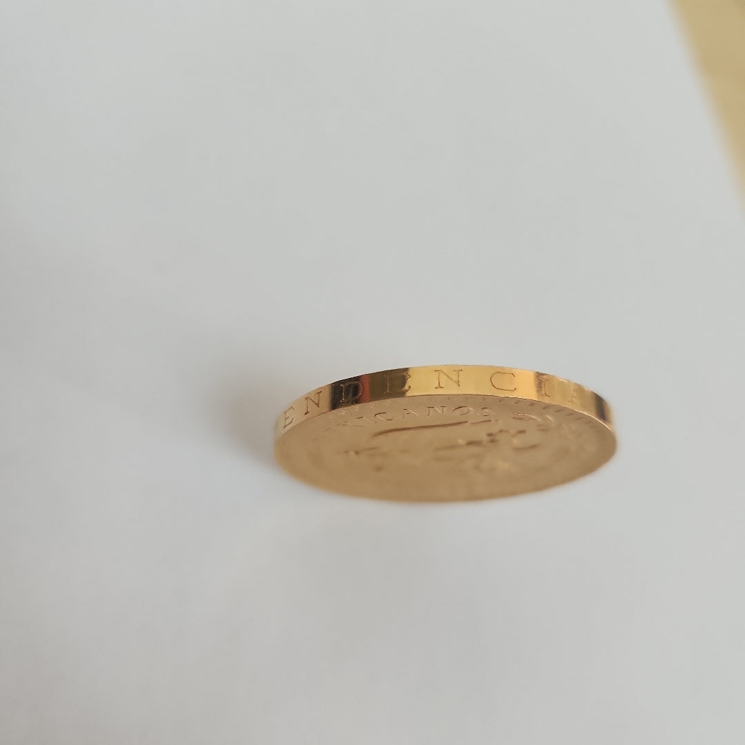 K1 41.6 GRMS 21 K IDENTIFICACIÓN MONEDA NOMINATIVA. MONEDAS PESOS 50 PESO (SEMINUEVO)