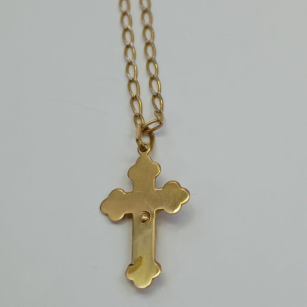CADENA,CRUCIFIJO ORO 14 K 7,40 GRMS (SEMINUEVO)