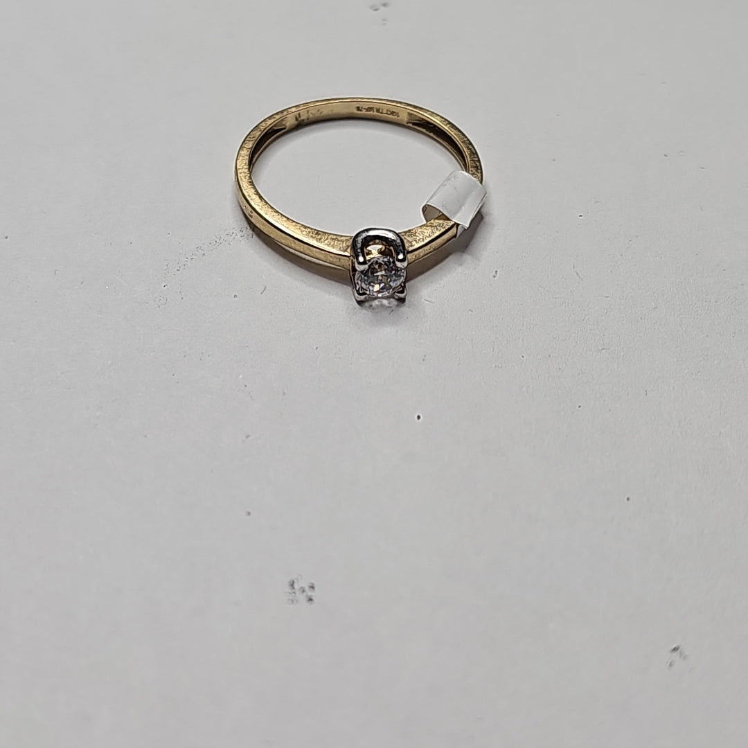 10419ANC00065A1579 FRD23 SOLITARIO CUATRO UÑAS CON CIRCONIA ORO 10K 1.3GRS (NUEVO)