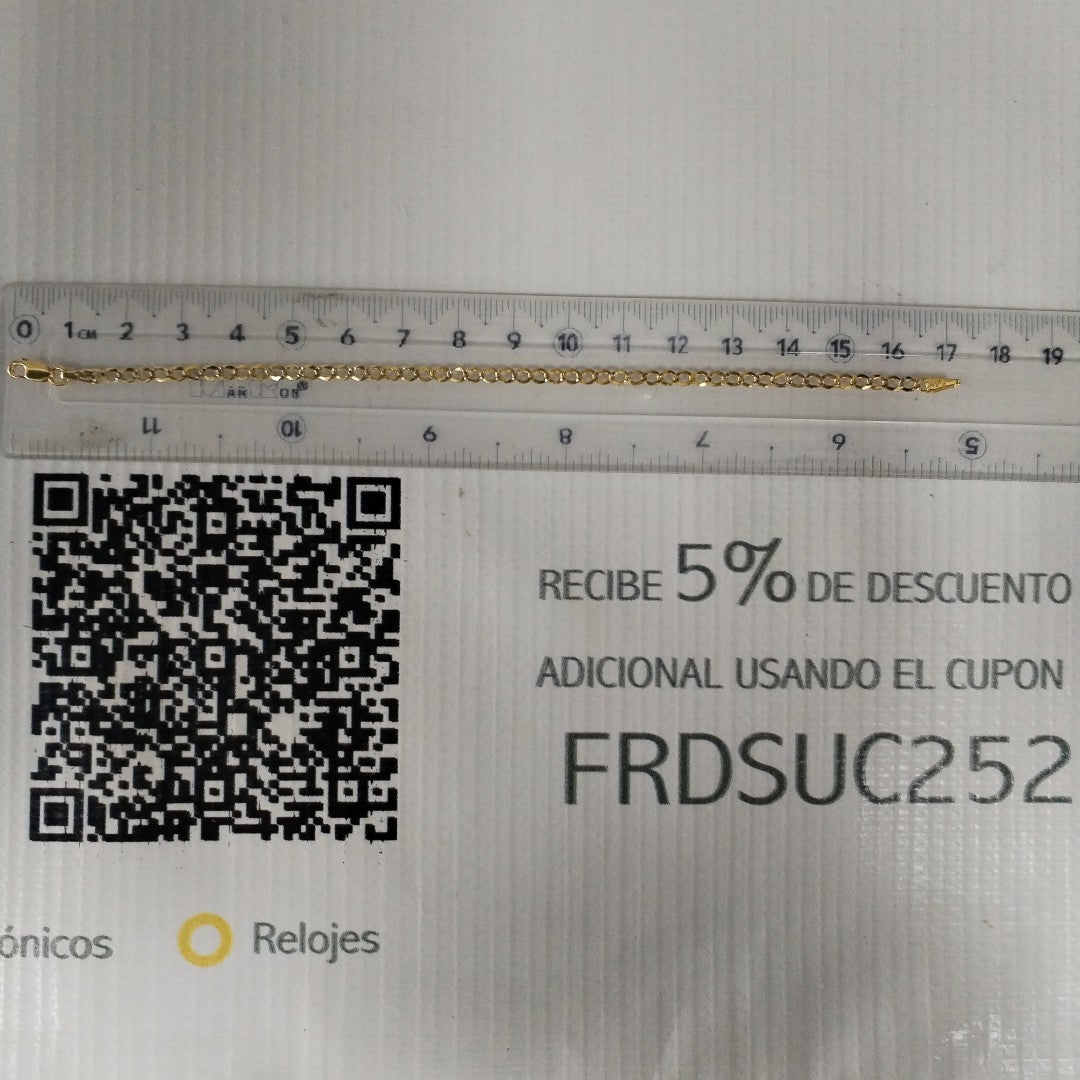 PULSERA BARBADA RODIO 1.8G 16 CM (NUEVO)