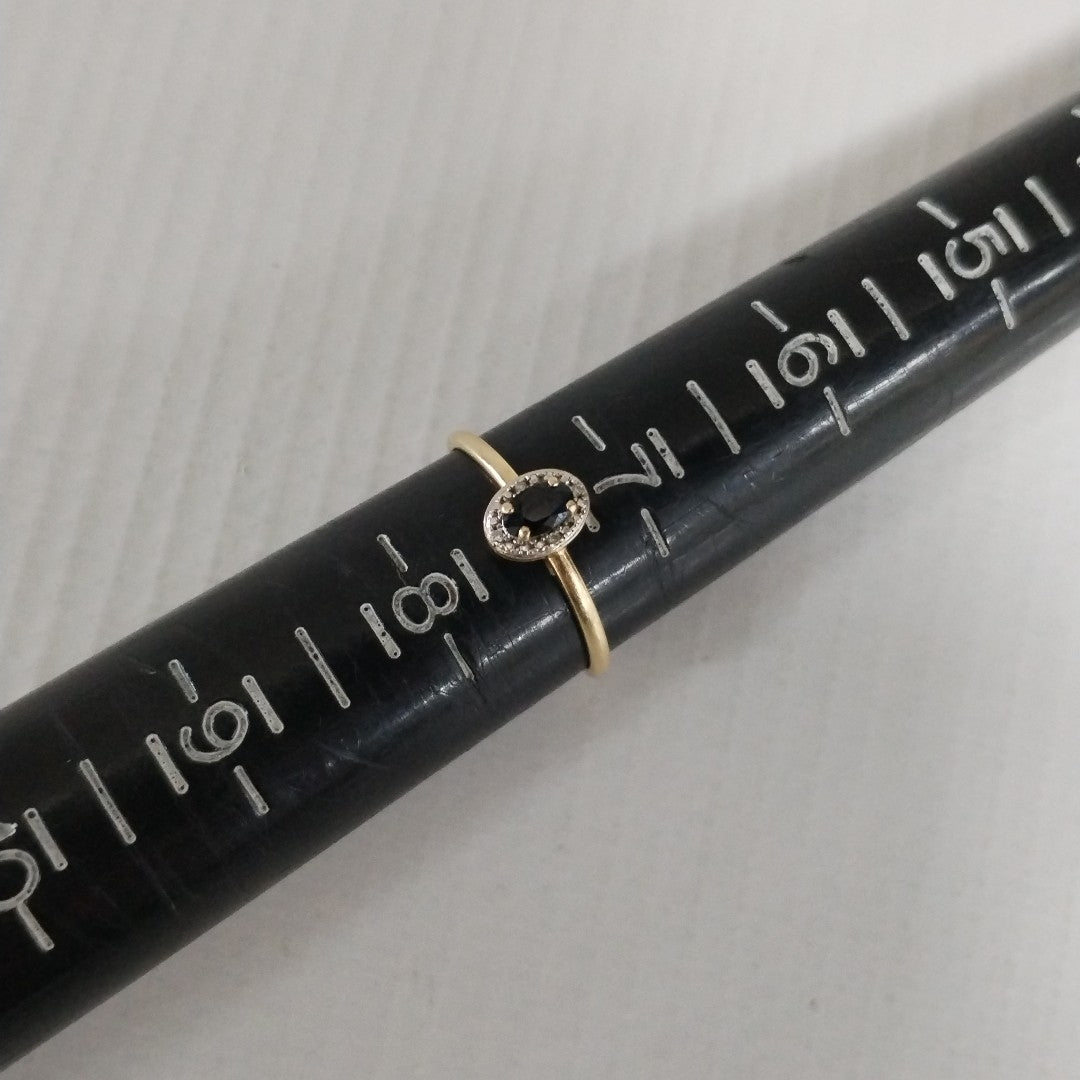 K1 1,10 GRMS 14 K ESPECIFICACIONES COMPLEMENTARIAS ANILLITO CON CIRCONIAS Y PIED (SEMINUEVO)