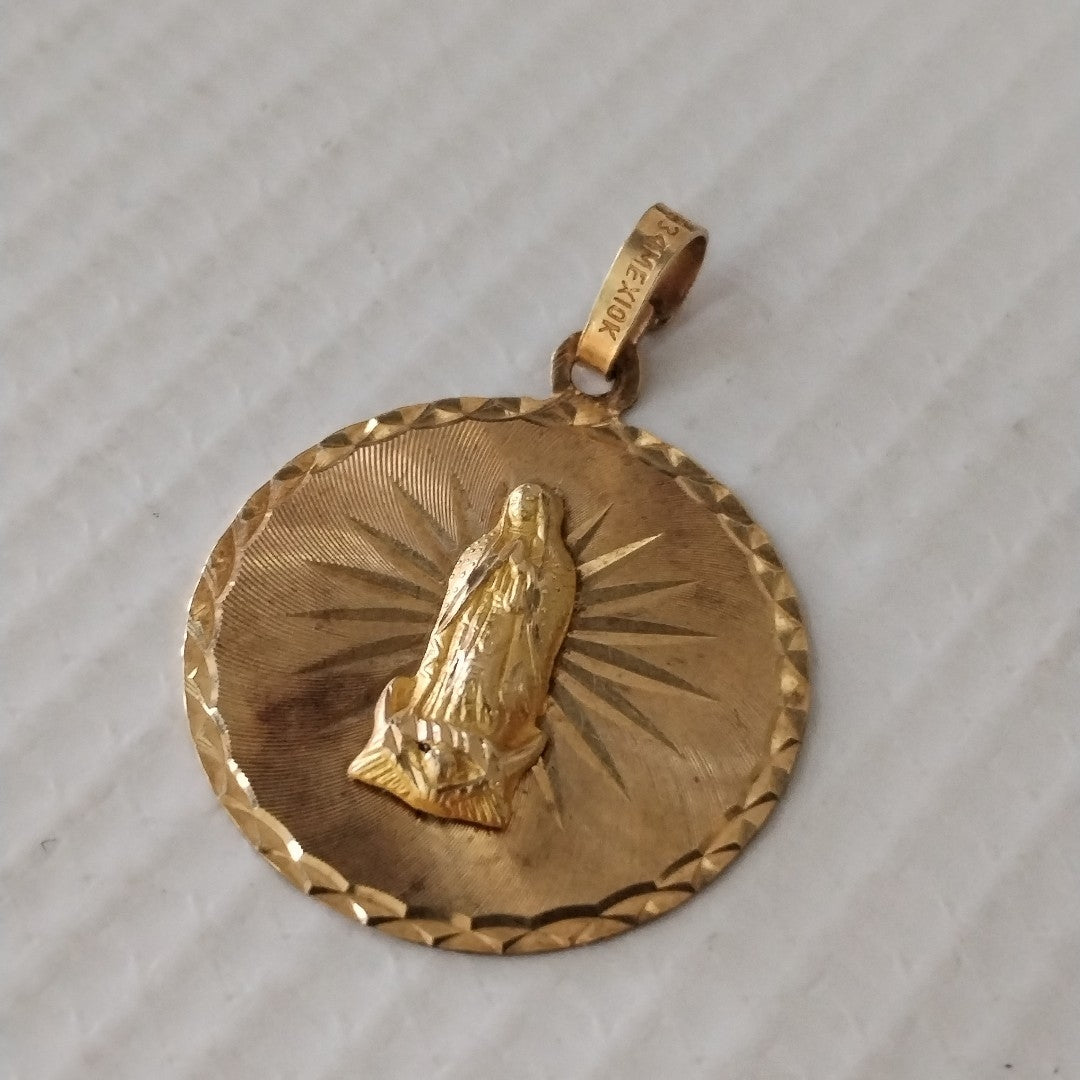 K1 2,10 GRMS 10 K ESPECIFICACIONES COMPLEMENTARIAS MEDALLA RELIGIOSA DE LA VIRGE (SEMINUEVO)