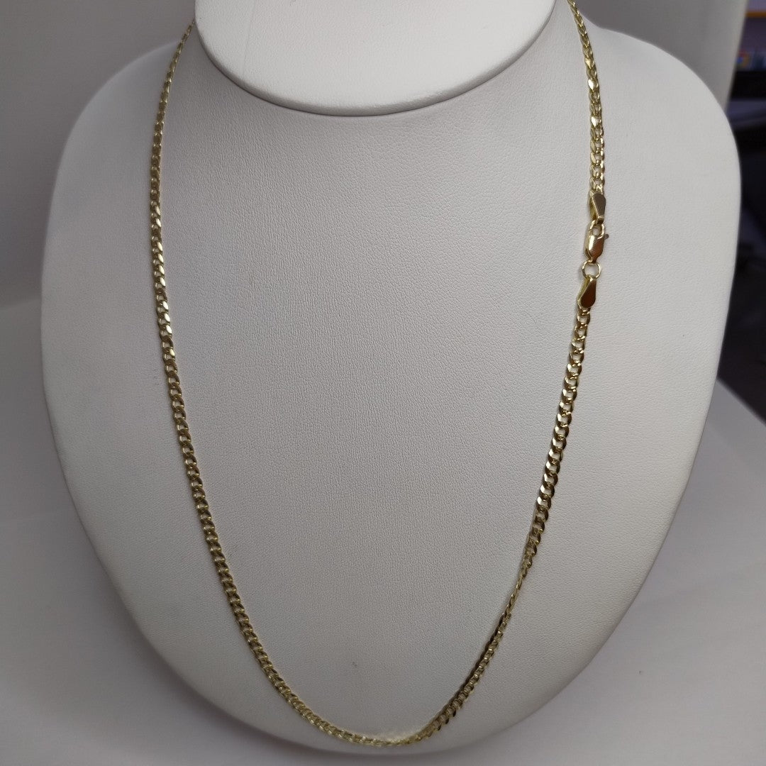 CADENA BARBADA DIAMANTADA 11.61GR 55 CM CM (NUEVO)