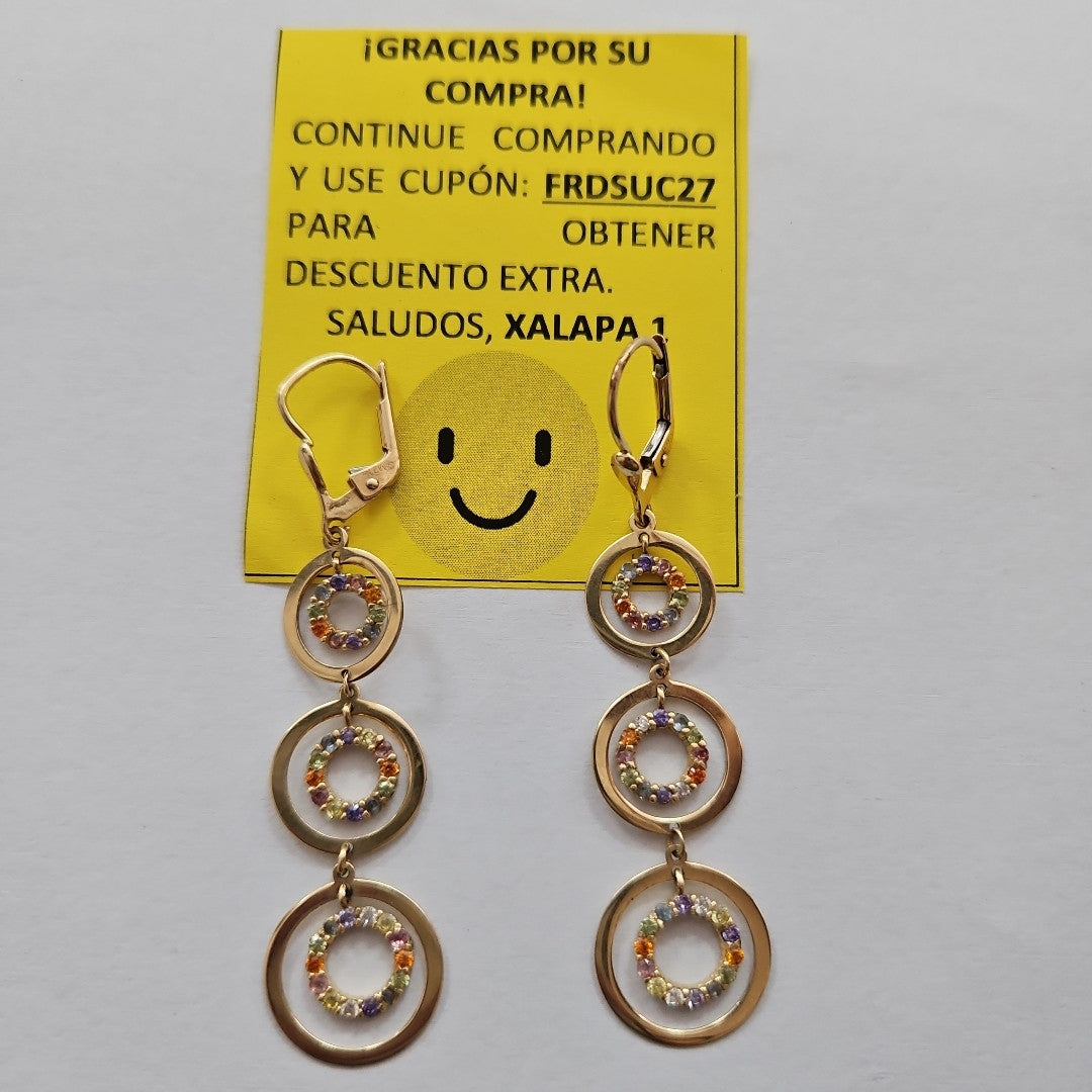 ARETES PAR ORO 14 K 5,10 GRMS (SEMINUEVO)