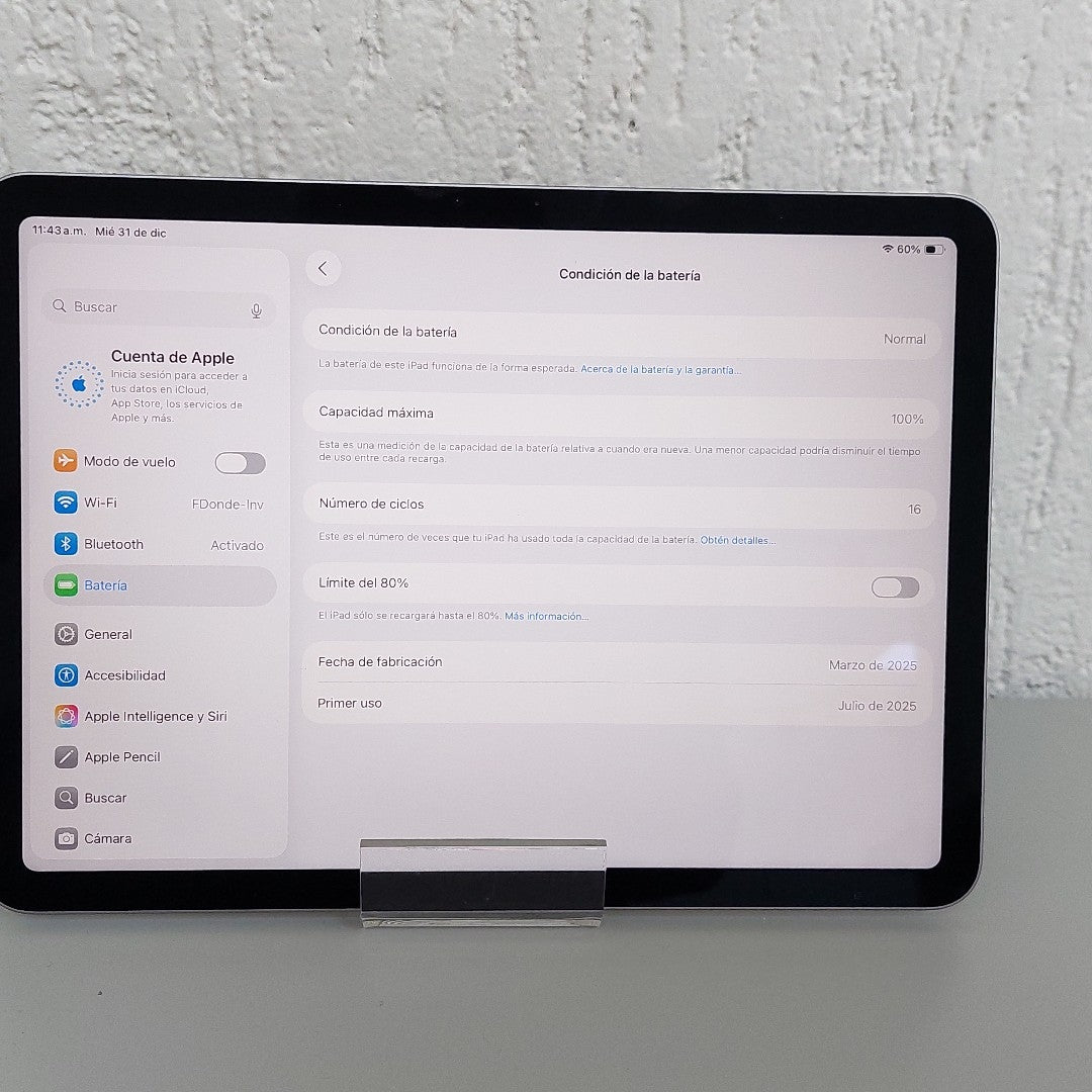 TABLETA APPLE IPAD AIR (M3) 11" A3266 (2025) 128 GB 8 GB RAM