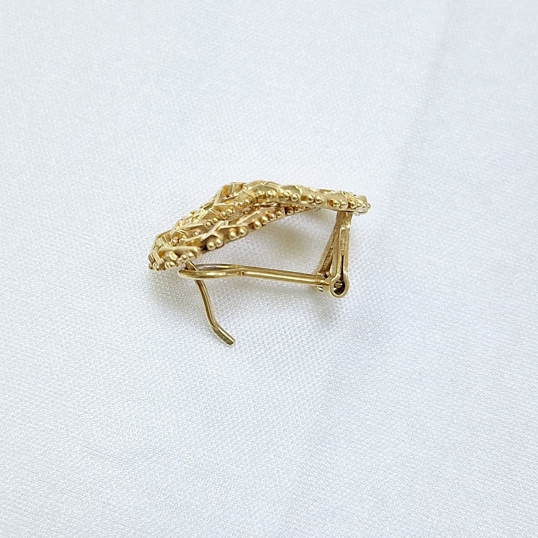 K1 6,30 GRMS 14 K ESPECIFICACIONES COMPLEMENTARIAS ARETES TIPO ESPOGA (SEMINUEVO)