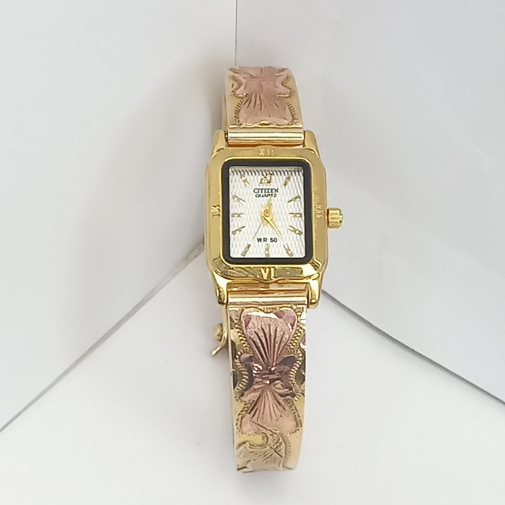 RELOJ CAJA ACERO PULSO ORO ORO 10 K 29.2 GRMS (SEMINUEVO)