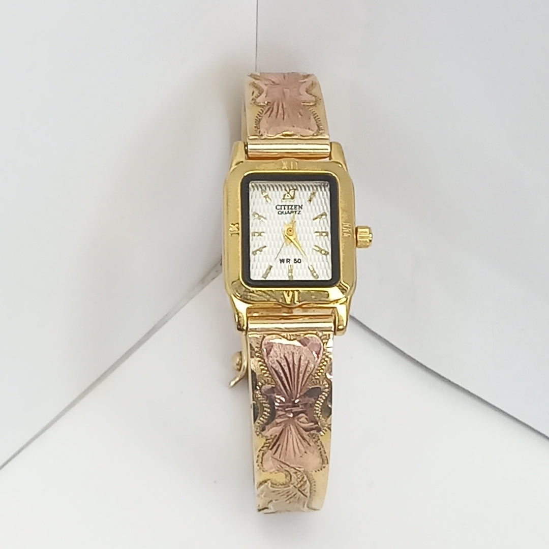 RELOJ CAJA ACERO PULSO ORO ORO 10 K 29.2 GRMS (SEMINUEVO)