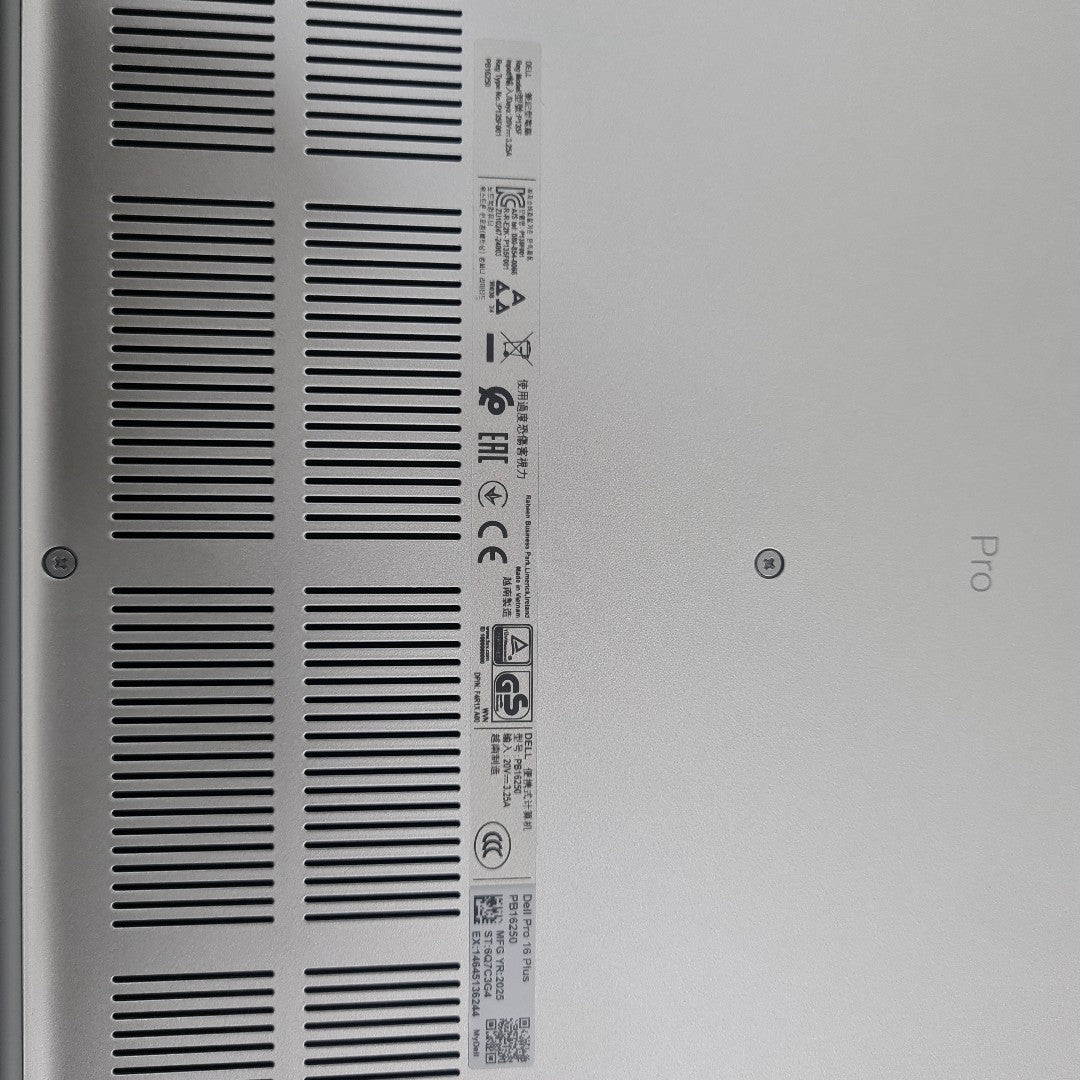 LAPTOP DELL PRO 16 PLUS PB16250 (2025) 1 TB SSD 16 GB RAM (SEMINUEVO)