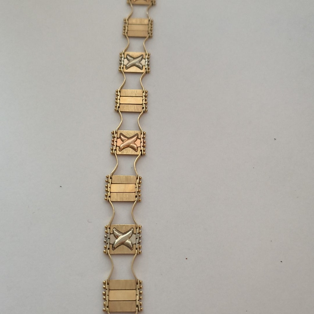 PULSERA ORO COMBINADO 14 K 9,00 GRMS (SEMINUEVO)