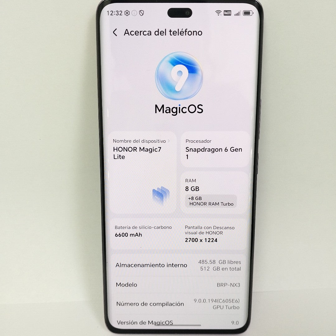 CELULAR HONOR MAGIC 7 LITE BRP-NX3 (2025) 512 GB 8 GB RAM (SEMINUEVO)