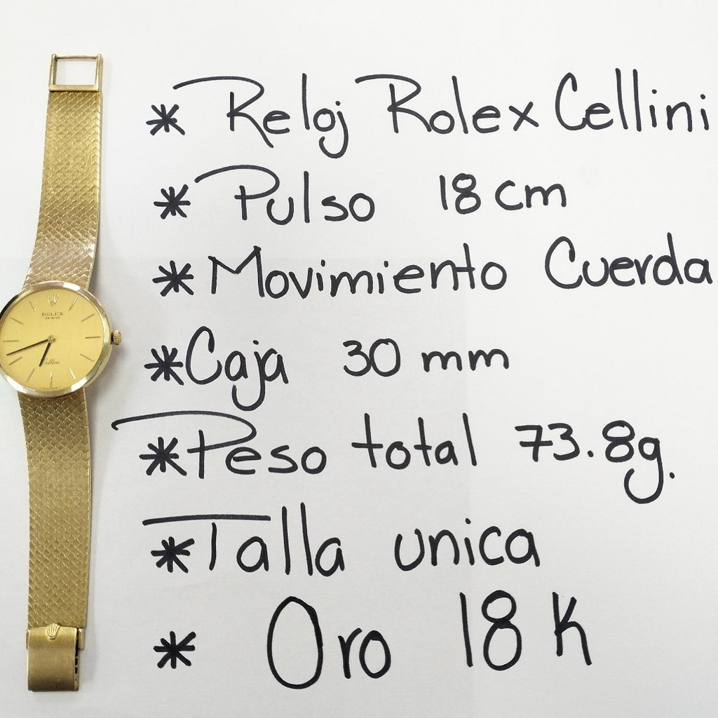 RELOJ CAJA Y PULSO ORO ORO 18 K 73.9 GRMS (SEMINUEVO)