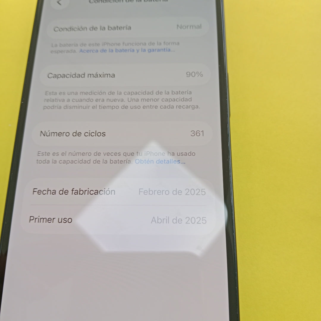 CELULAR APPLE IPHONE 16 A3286 (2024) 128 GB 8 GB RAM (SEMINUEVO)