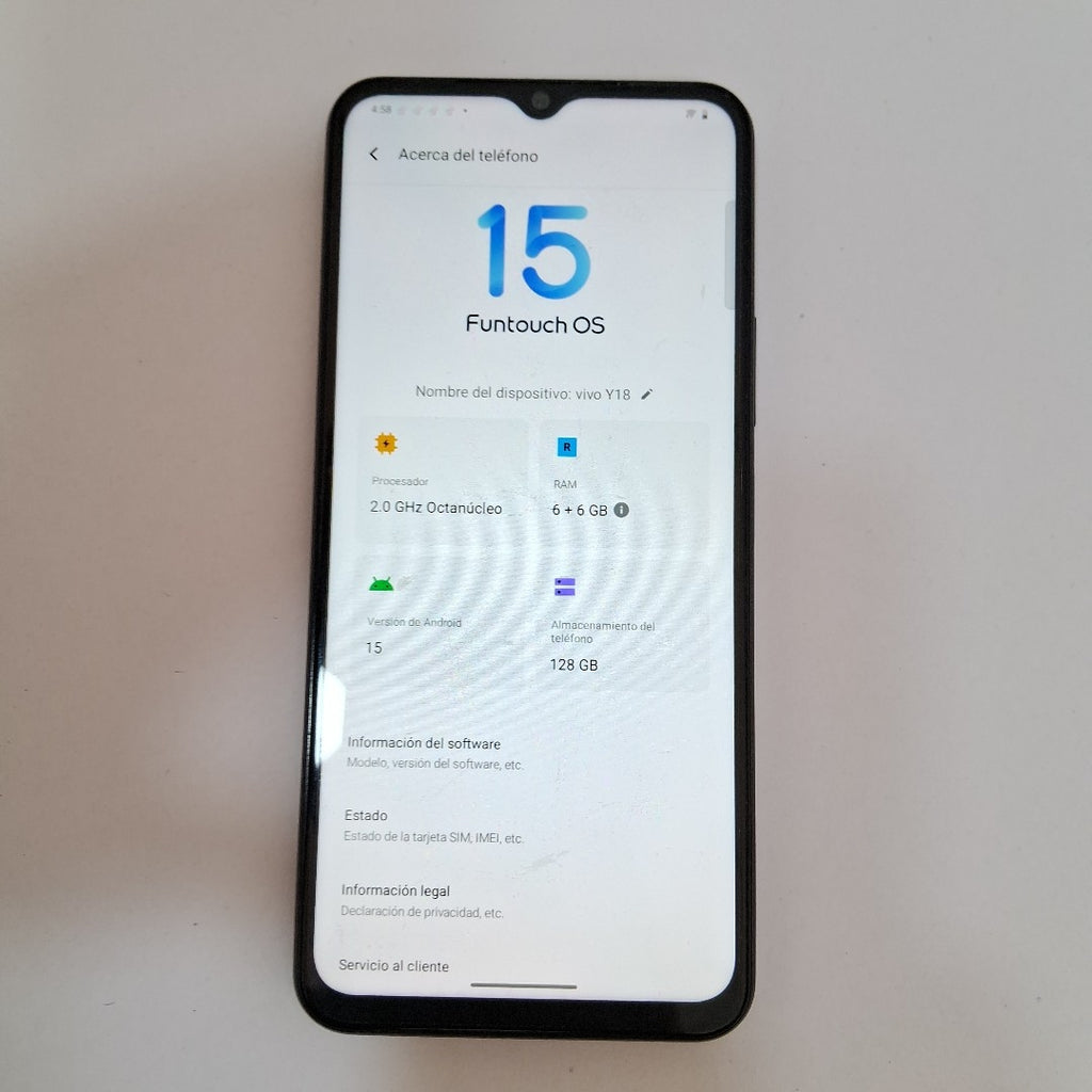 CELULAR VIVO Y18 V2333 128 GB 6 GB (SEMINUEVO)