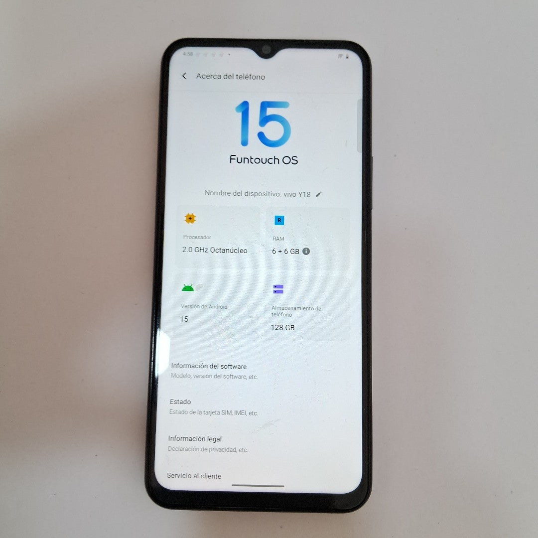 CELULAR VIVO Y18 V2333 128 GB 6 GB (SEMINUEVO)