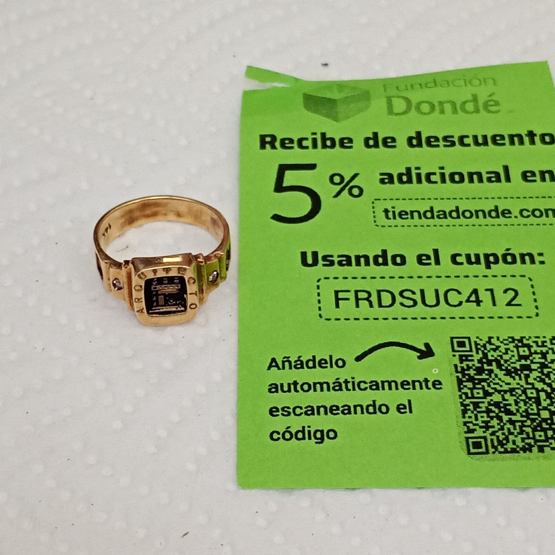 ANILLO DE GRADUACIÓN ORO 14 K 5,90 GRMS (SEMINUEVO)