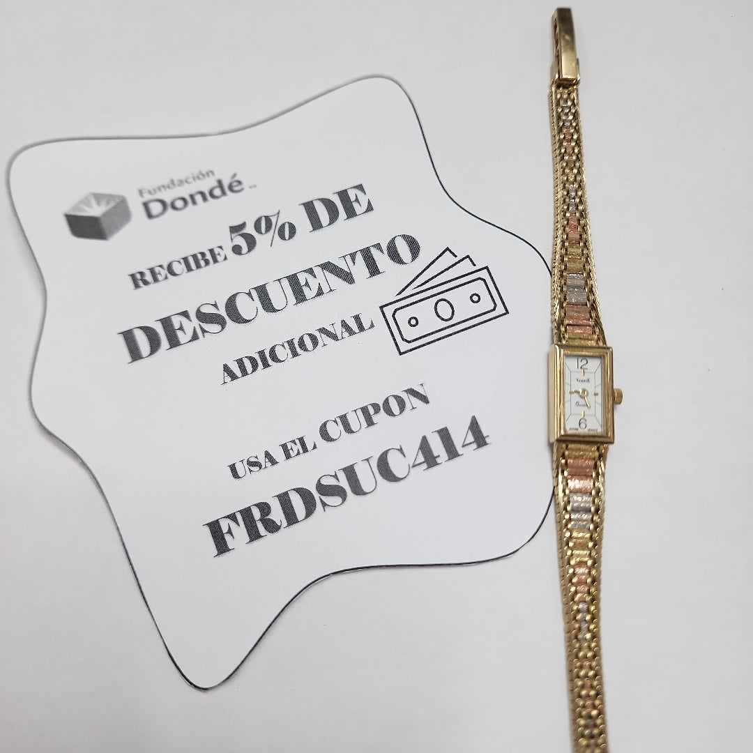 RELOJ CAJA Y PULSO ORO ORO 14 K 17.2 GRMS (SEMINUEVO)