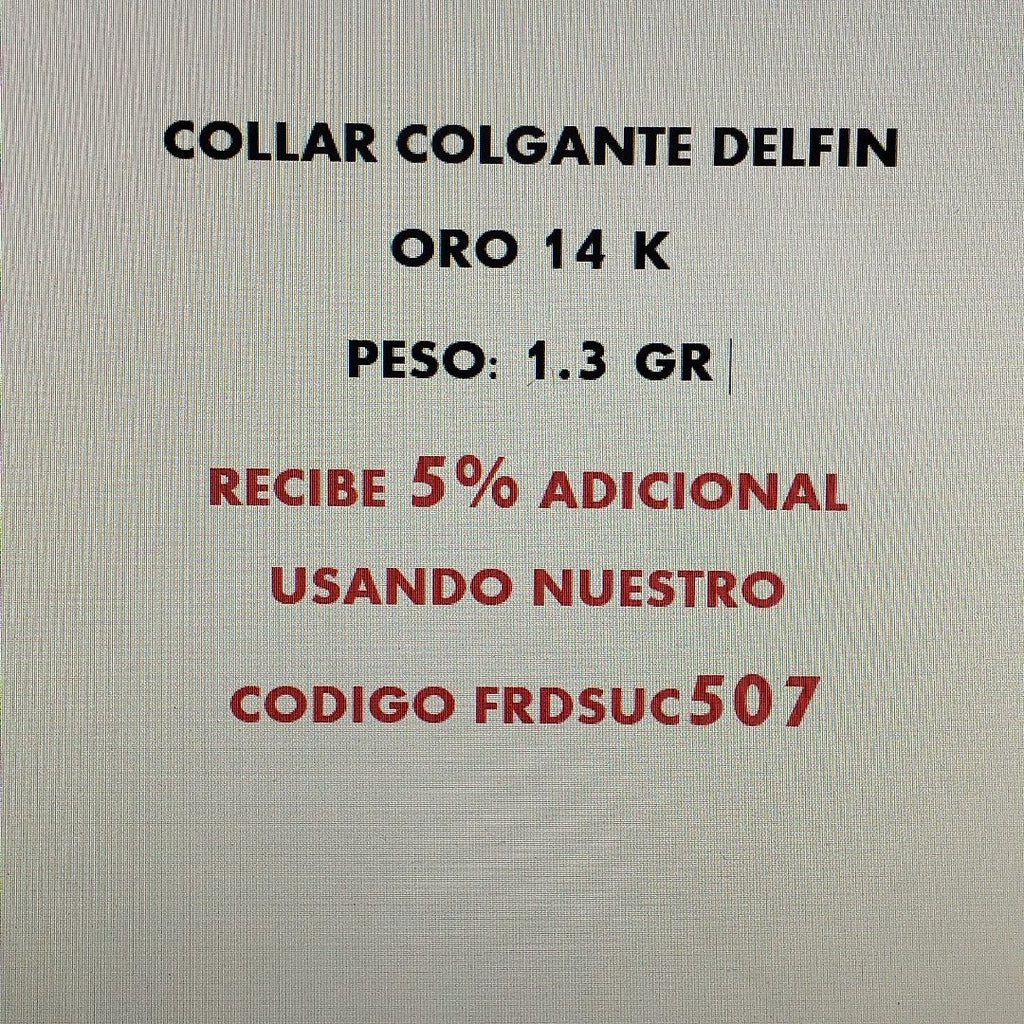 COLLAR ORO 14 K 1.3 GRMS (SEMINUEVO)