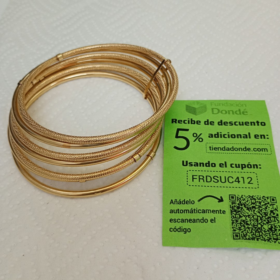 SEMANARIO DE PULSERAS ORO 14 K 21,40 GRMS (SEMINUEVO)
