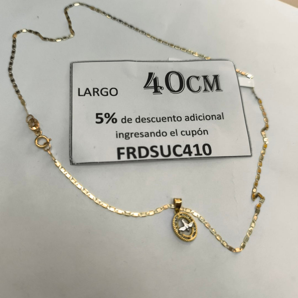 CADENA, MEDALLA RELIGIOSA ORO 10 K 1.7 GRMS (SEMINUEVO)
