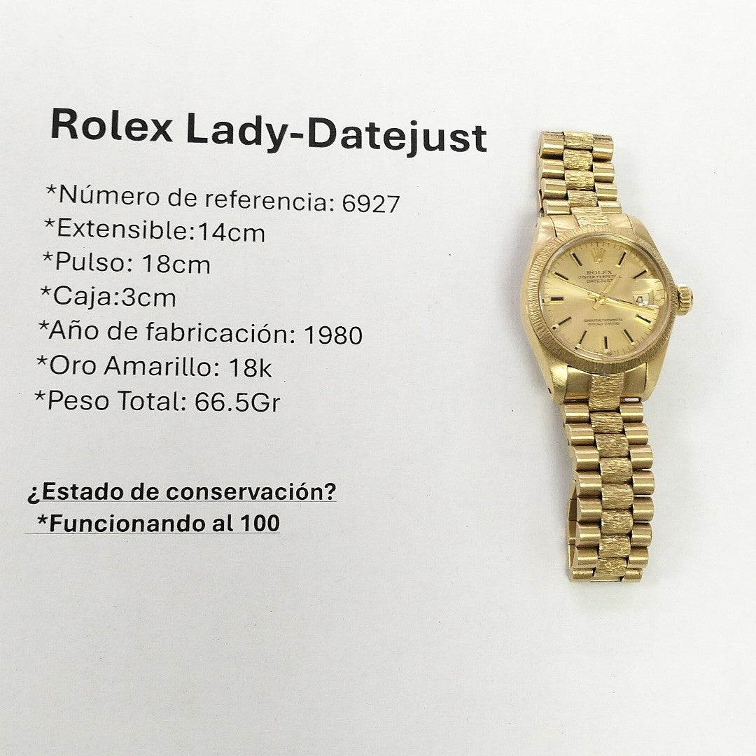RELOJ CAJA Y PULSO ORO ORO 18 K 66.6 GRMS (SEMINUEVO)