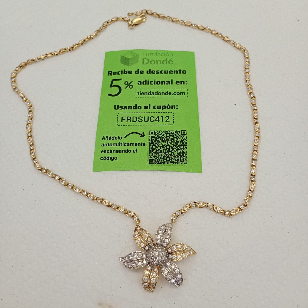 CADENA ORO COMBINADO 14 K 19.6 GRMS (SEMINUEVO)