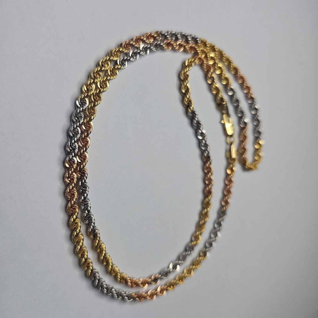 CADENA ORO, ORO COMBINADO 14 K 10.7 GRMS (SEMINUEVO)