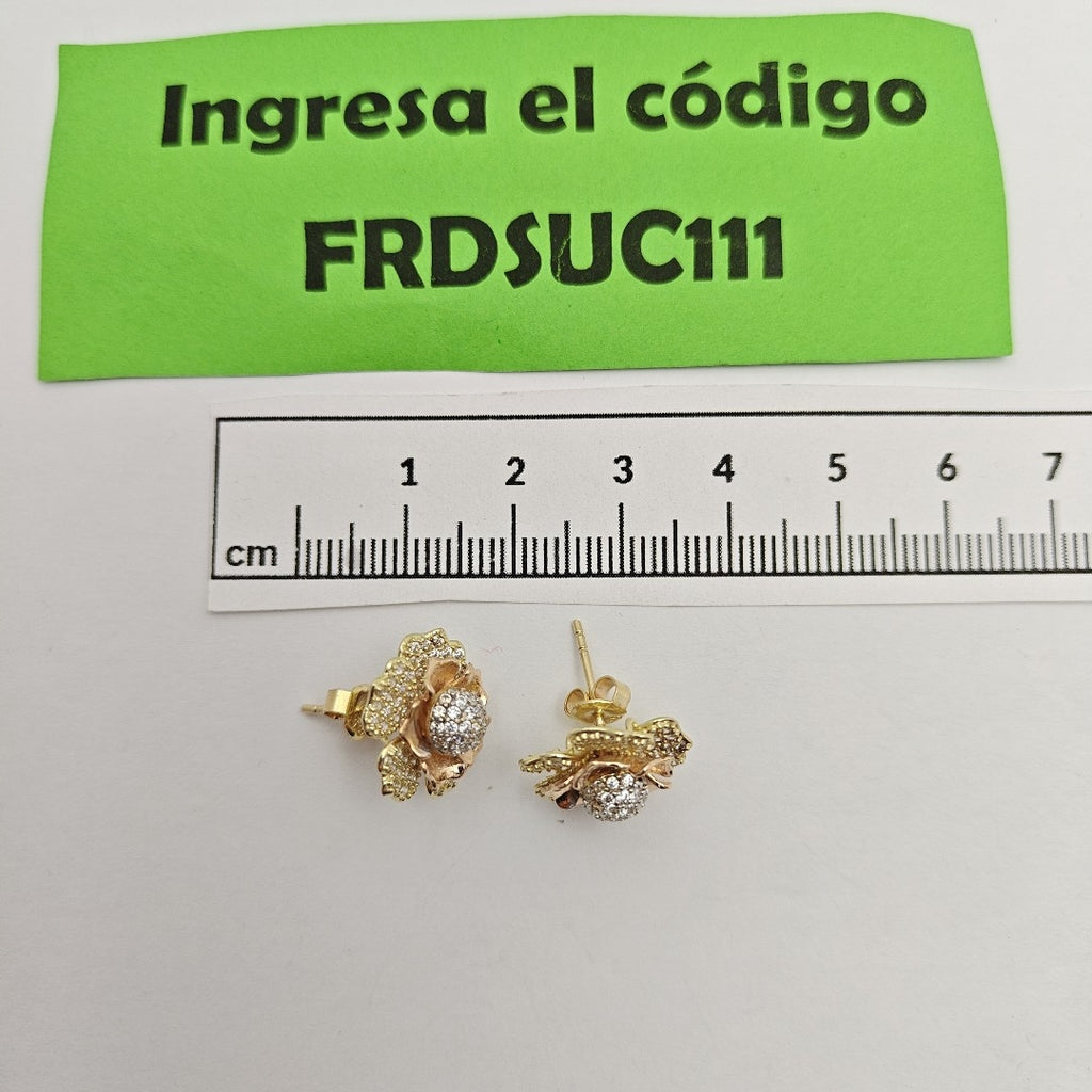 BROQUELES PAR ORO COMBINADO 14 K 5,30 GRMS (SEMINUEVO)