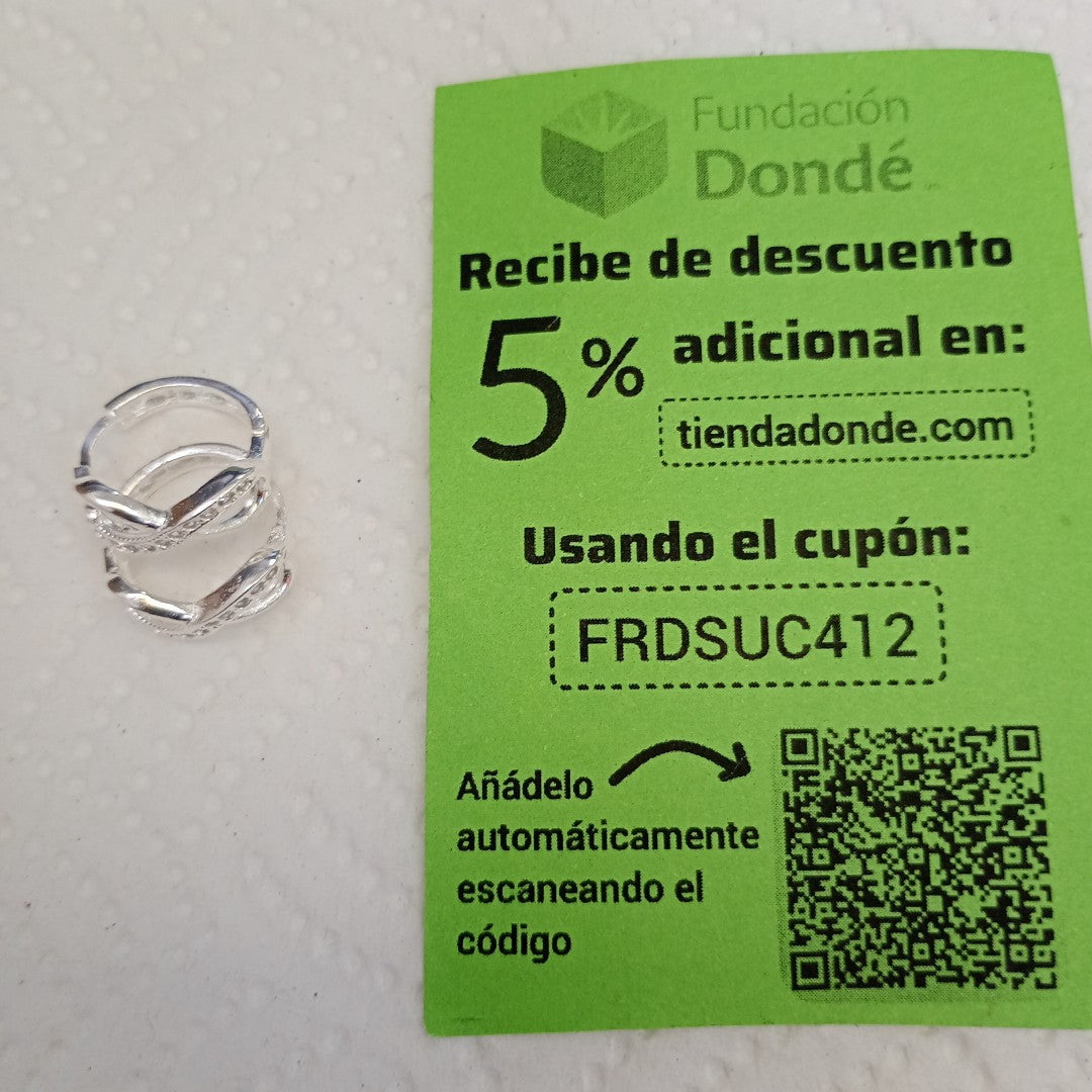 HUGGIES INFINITO CIRCONIAS PLATA .925 2.4 GR (NUEVO)