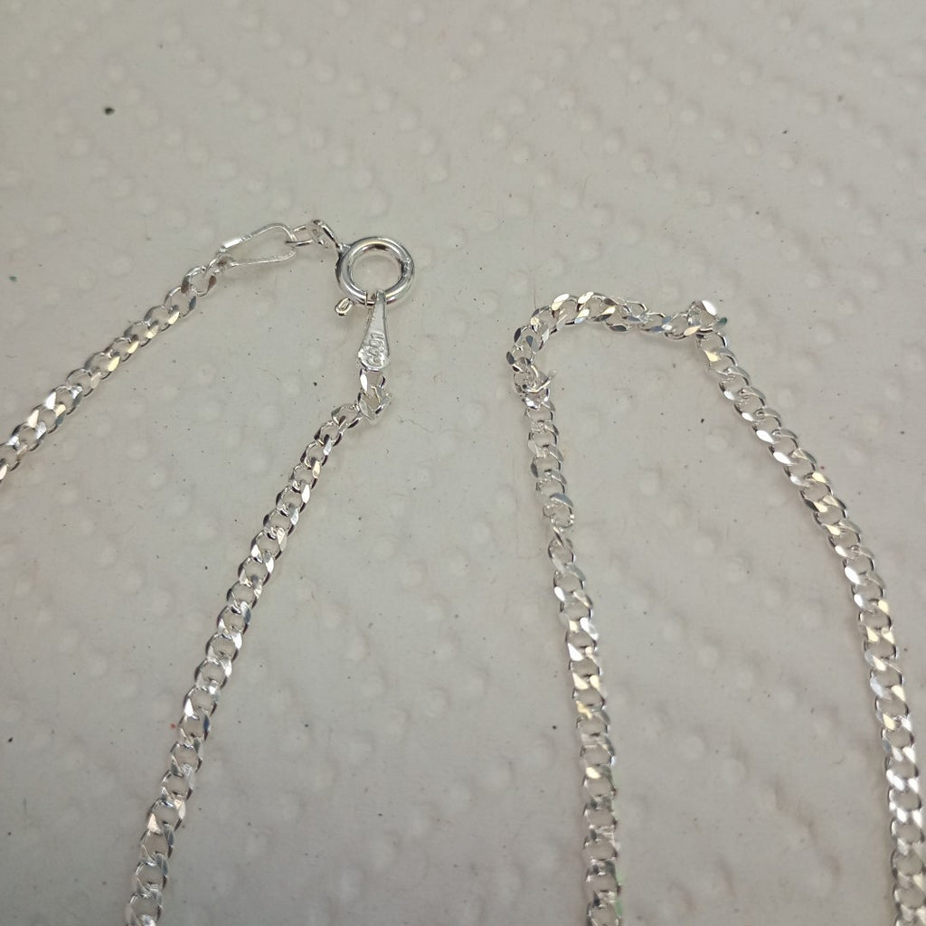 CADENA TEJIDO BARBADO PLATA .925 55 CM 5.4 GR (NUEVO)