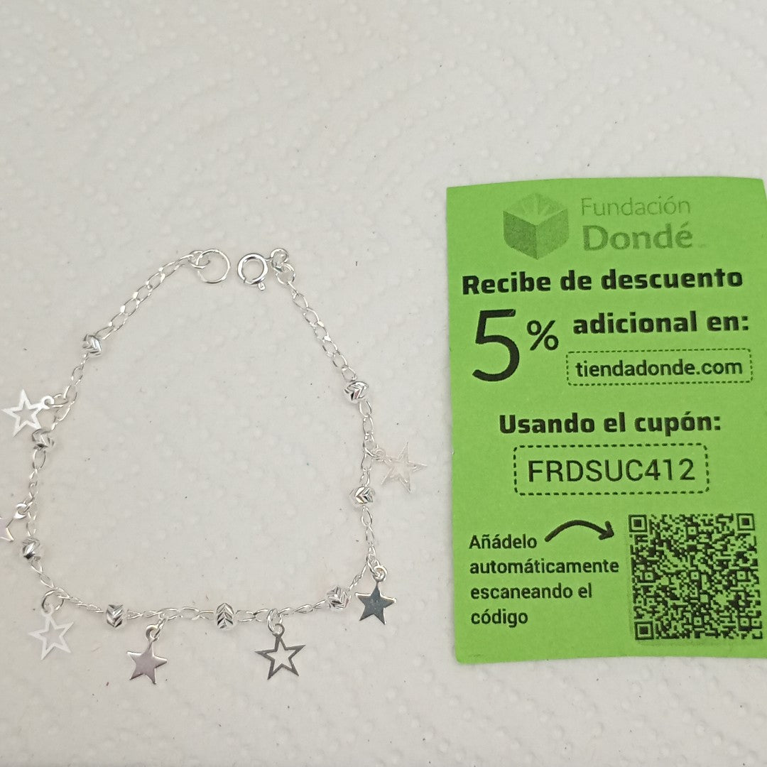 PULSERA TEJIDO ESPECIAL PLATA .925 18 CM 3.1 GR (NUEVO)