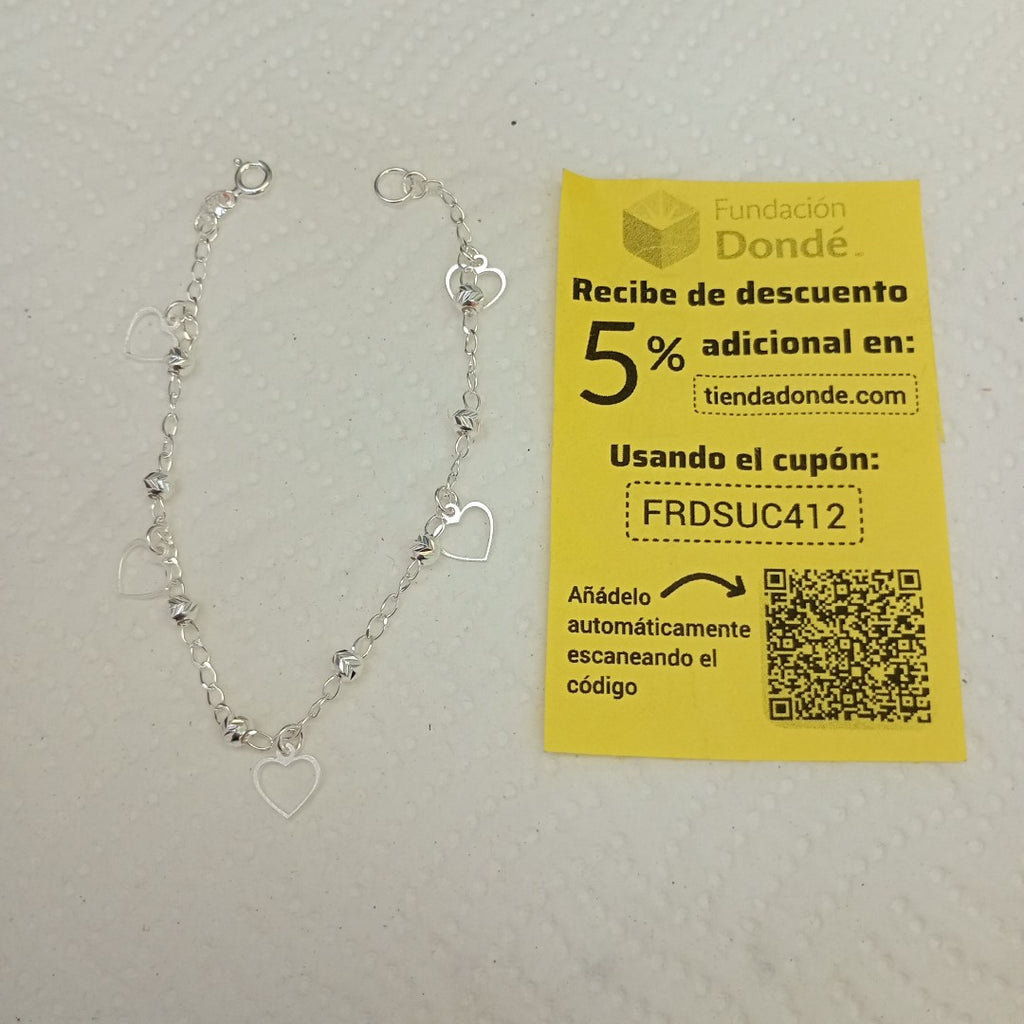 PULSERA TEJIDO ESPECIAL PLATA .925 18 CM 2.7 GR (NUEVO)